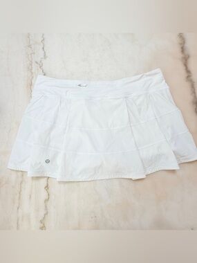 Lululemon White Pace Rival Tennis Skirt in White